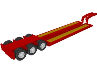 Lowboy Trailer 3D Model
