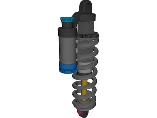 Fox Racing Shox DHX 5.0 Air Shock 3D Model