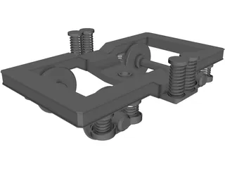 Railroad Bogie 3D Model