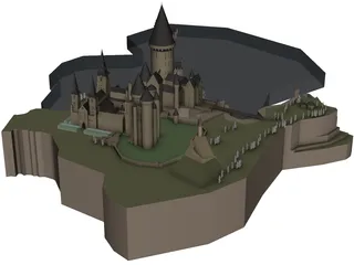 Hogwarts School of Witchcraft and Wizardry 3D Model
