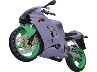 Kawasaki ZX9R 3D Model
