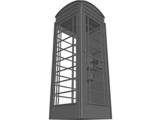 Telephone Booth 3D Model