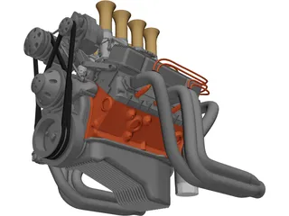 Chevrolet Small Block Engine 3D Model