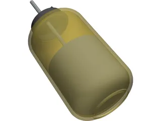 Paste Jar with Brush 3D Model