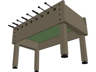 Foosball Table 3D Model