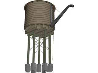 Water Tower 3D Model