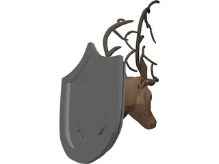 Deer on Wall 3D Model