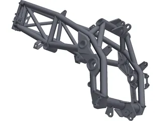Enduro Motorcycle Frame 3D Model