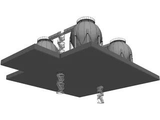 Gas Tanks 3D Model