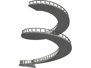 Spiral Staircase 3D Model