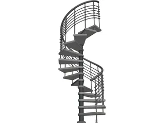 Spiral Staircase 3D Model