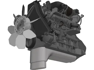 Toyota D4D Engine 3D Model