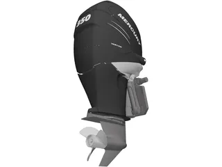 Mercury 350 Outboard Engine 3D Model