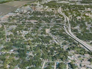 Baton Rouge City, LA, USA (2020) 3D Model