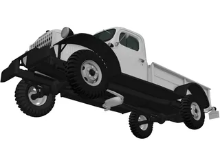 Dodge Power Wagon (1971) 3D Model