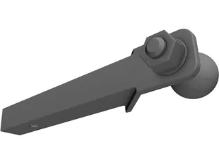 Ball Trailer Hitch 3D Model