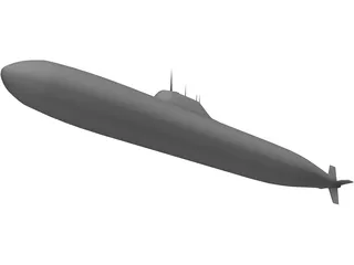 Alpha Submarine 3D Model