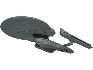 Star Trek Enterprise B 3D Model