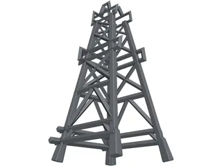 Oil Rig 3D Model