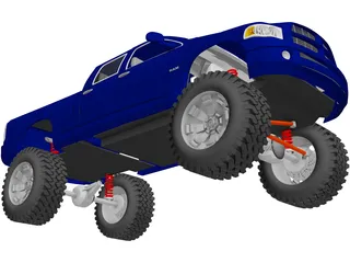 Dodge Ram 4x4 (2005) [Lifted] 3D Model