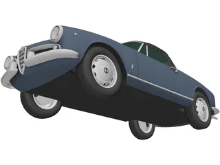 Alfa Romeo Giulietta 750 Spider (1955) 3D Model