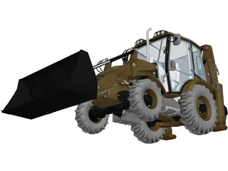 Backhoe Loader 3D Model