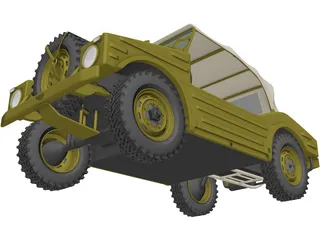 Porsche 597 Jagdwagen (1955) 3D Model