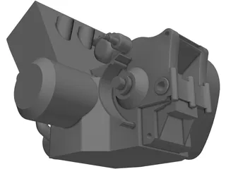 Honda Motorcycle 600cc Engine 3D Model