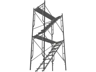 Scaffold Stair Tower 3D Model