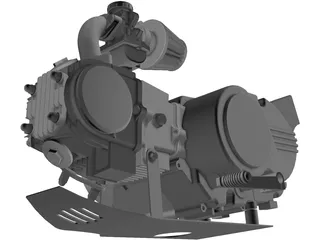 Pit-Bike Engine 125cm3 3D Model