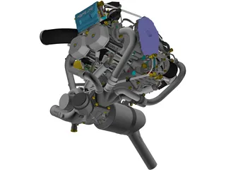 Rotax 915 iS Engine 3D Model