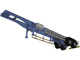 Semitrailer 40ft 3D Model