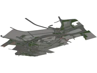 Warwick City, UK 3D Model