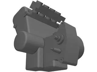 Suzuki Hayabusa Engine 3D Model