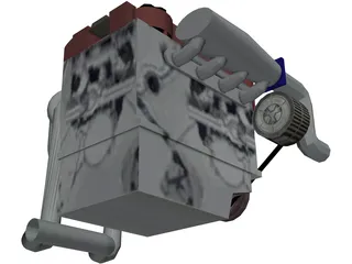 Honda VTEC DOHC Engine 3D Model