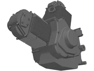 Ducati 900ss Motorcycle Engine 3D Model