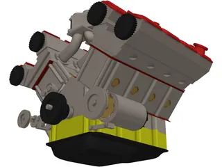 Lancia Engine 3D Model