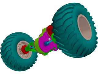 Car Suspension 3D Model