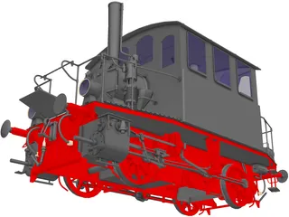 Steam Locomotive 3D Model