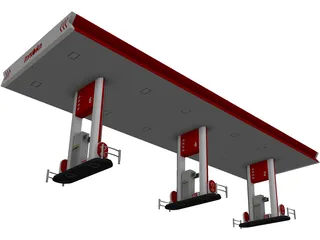Gas Staion 3D Model