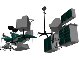 Dental Cabinet 3D Model