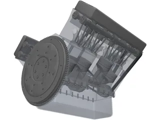 Ferrari 288 GTO Engine 3D Model