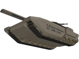 Future Tank 3D Model