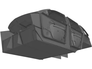 Porsche Cayenne Interior (2009) 3D Model