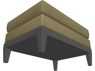 Square Taburet 3D Model