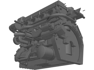 Nissan SR20 Engine 3D Model