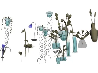 Flowers Collection (19 models) 3D Model