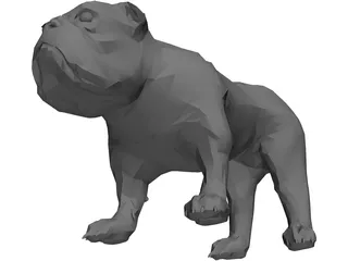 Dog Bulldog 3D Model