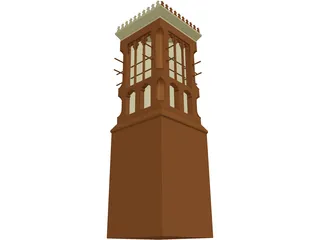 Wind Tower UAE 3D Model