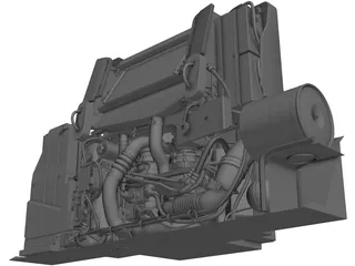 Durmax Turbo Diesel 6.6 Engine 3D Model